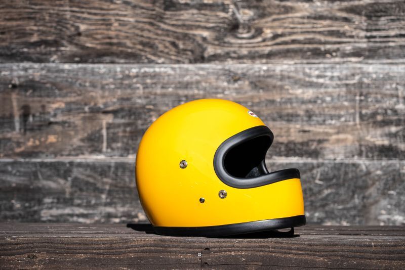 BEETLE STR FULL FACE HELMET (オレンジ/黒革ダブルストラップ)