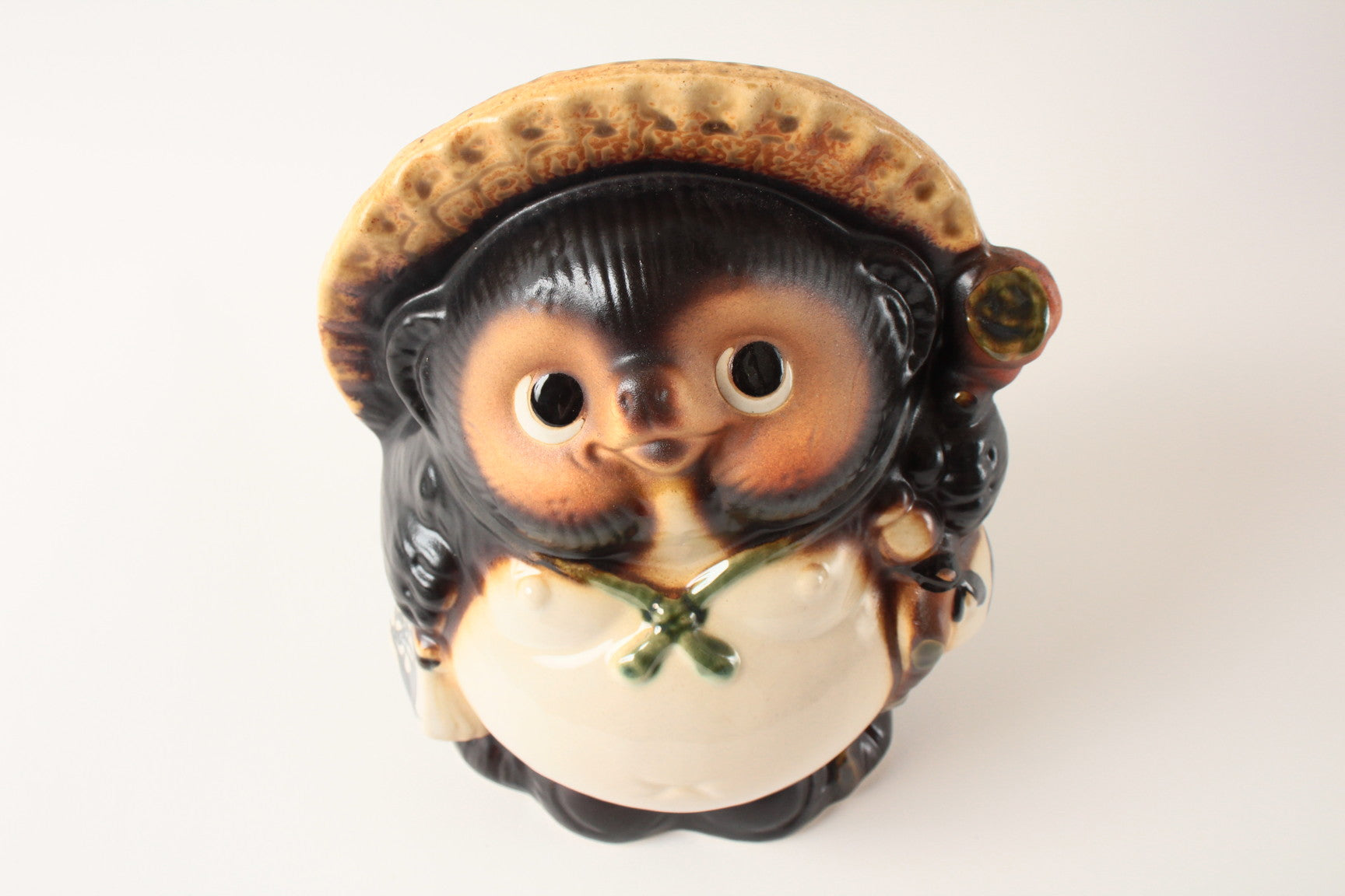 信楽焼 タヌキ置物 福狸 7号 茶色 ブラウン – 小幡久兵衛食器店