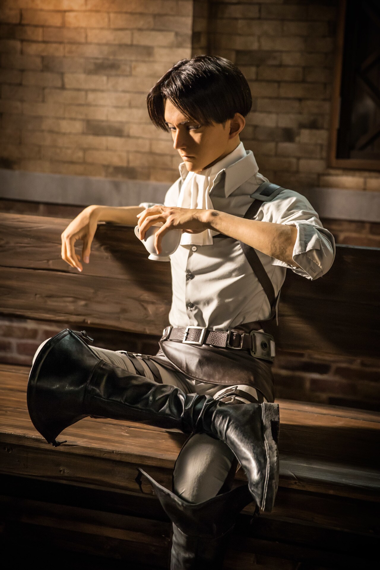 USJ 進撃の巨人 フォト＆台紙 リヴァイ ハンジ クロノイド USJ 進撃の