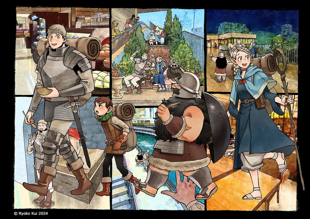 ダンジョン飯 迷宮探索展」九井諒子がソラマチを満喫するライオス一行