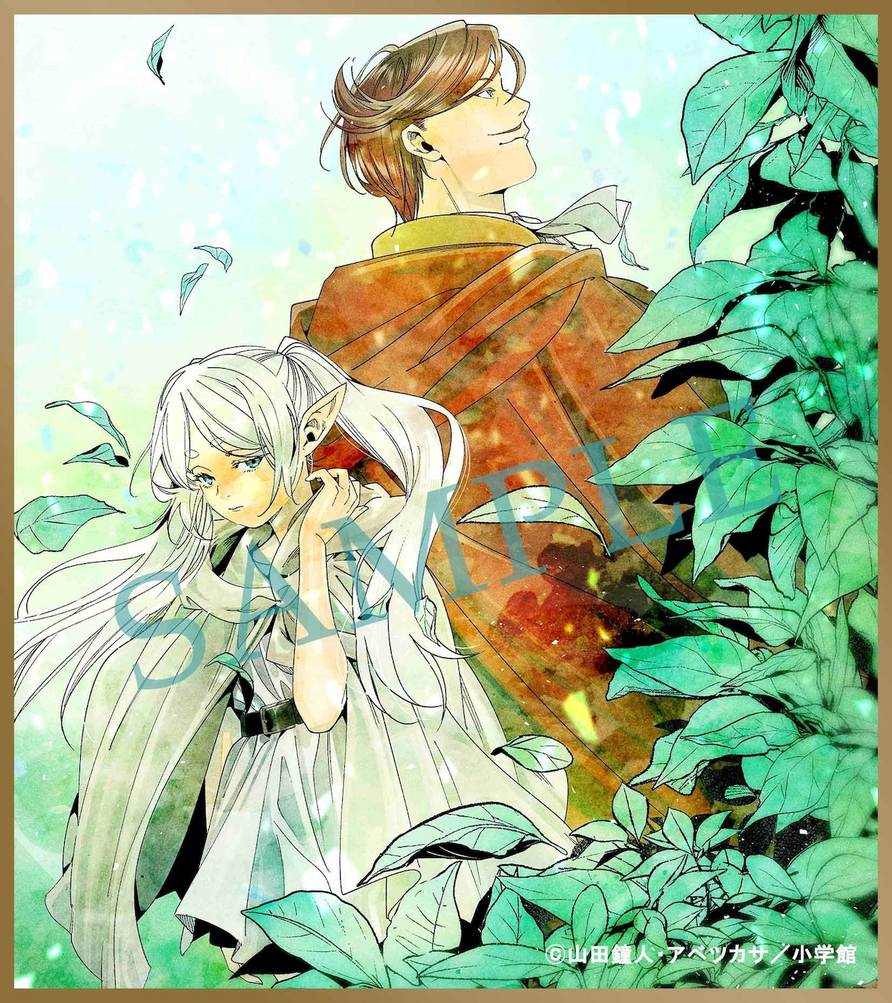 封入特典に用意された「アベツカサ先生描き下ろしミニ色紙」 [画像