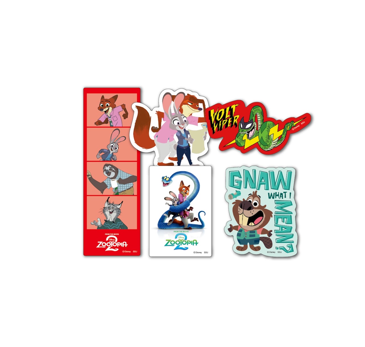 Happyくじ「ズートピア2」K賞のステッカーセット（全8種） [画像