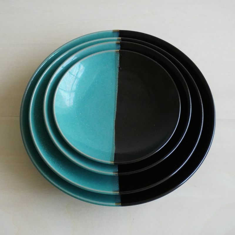 因州中井窯 染め分け 7寸皿 | 大江ノ郷自然牧場