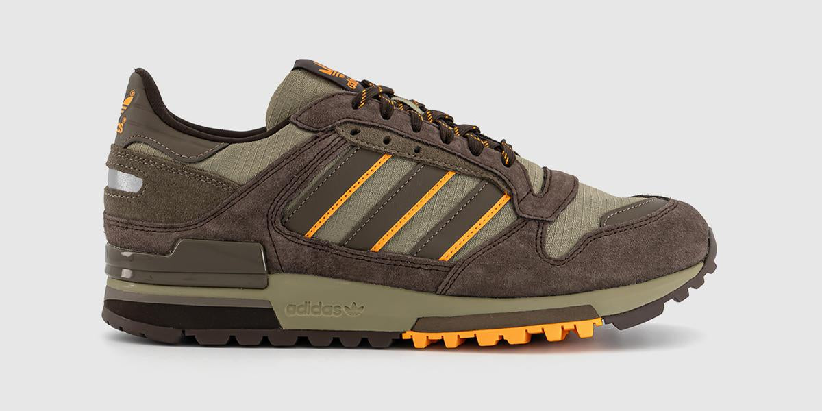 adidas Zx600 Trainers Dark Brown Orbit Green Cargo Brown – OFFCUTS