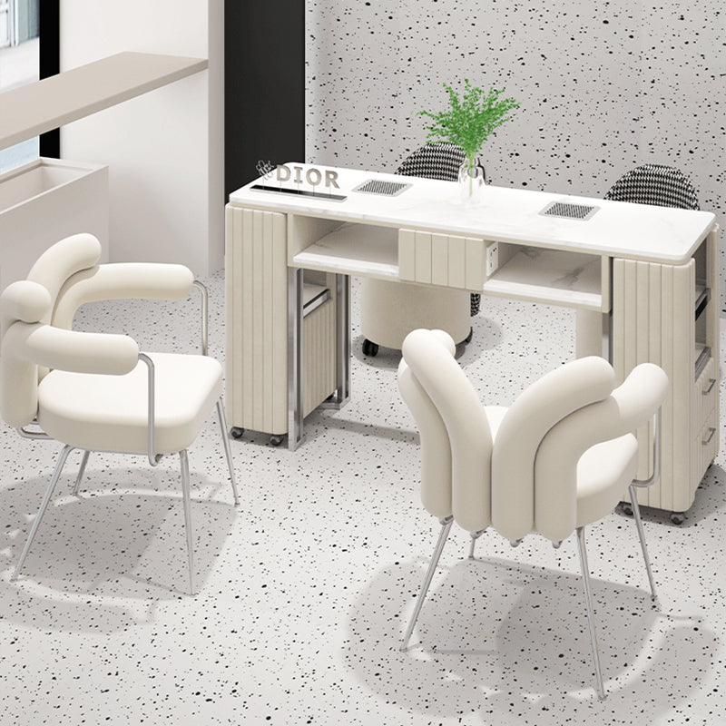 OFFINEO公式 | ネイルテーブル クリーム風 おしゃれ 集塵機付き