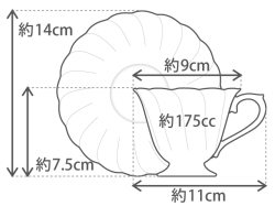 碗皿暦 12月「雪うさぎ」 カップ＆ソーサー【100周年記念作品】