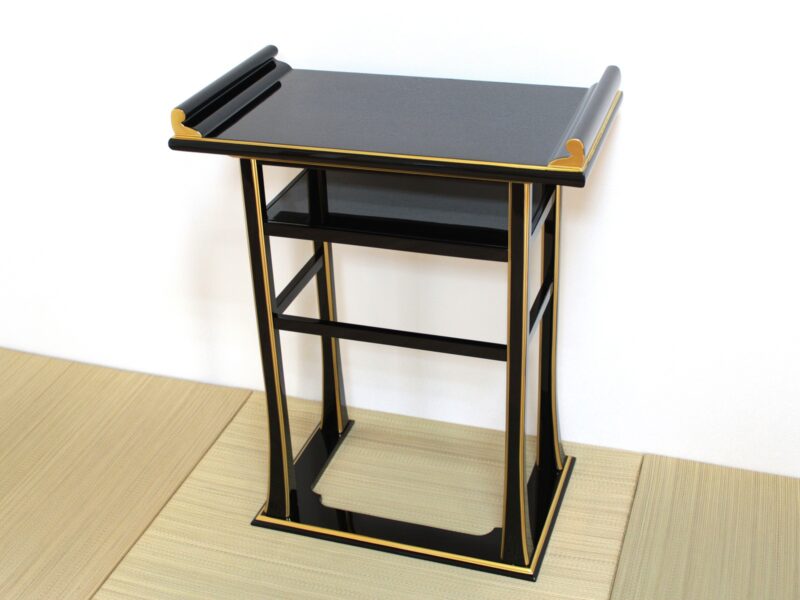 背高経机20号 幅60㎝ 黒塗り面金