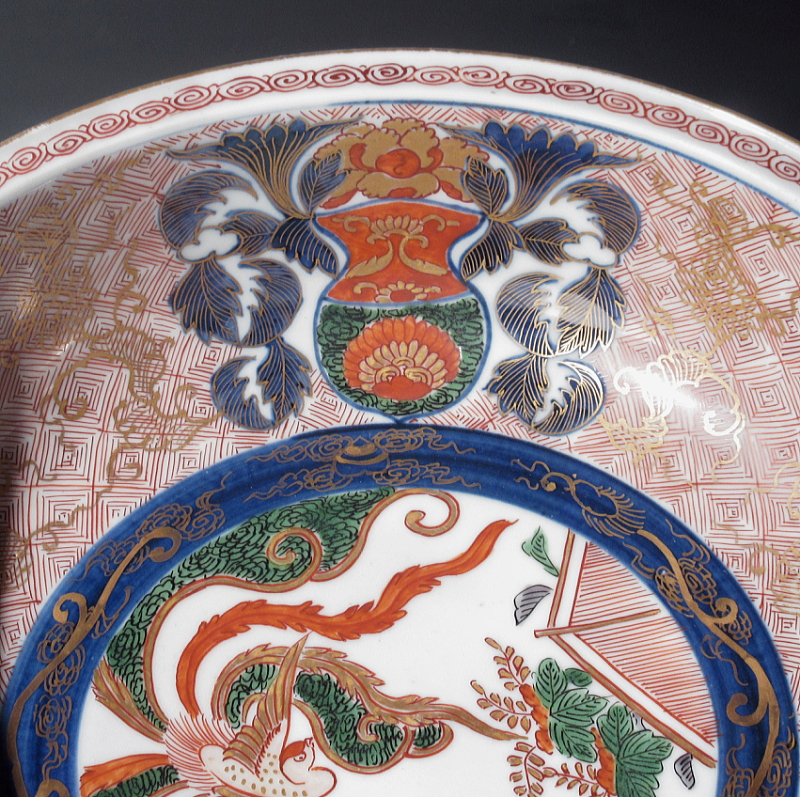 古伊万里 金襴手 唐獅子鳳凰人物文 鉢【元禄～享保】 ｜ 古陶磁 大林師友堂