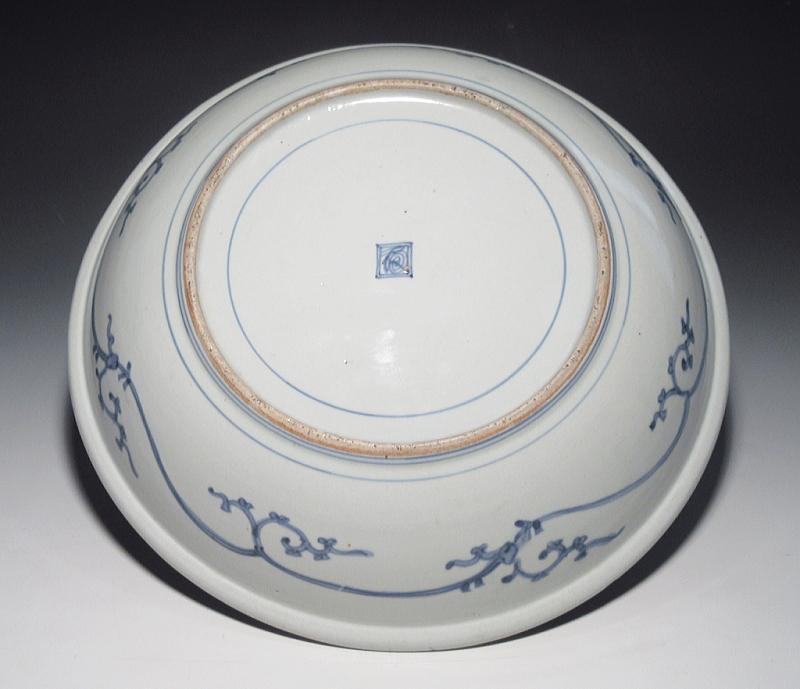 古伊万里 染付 全面花唐草文 大皿【享保】 ｜ 古陶磁 大林師友堂