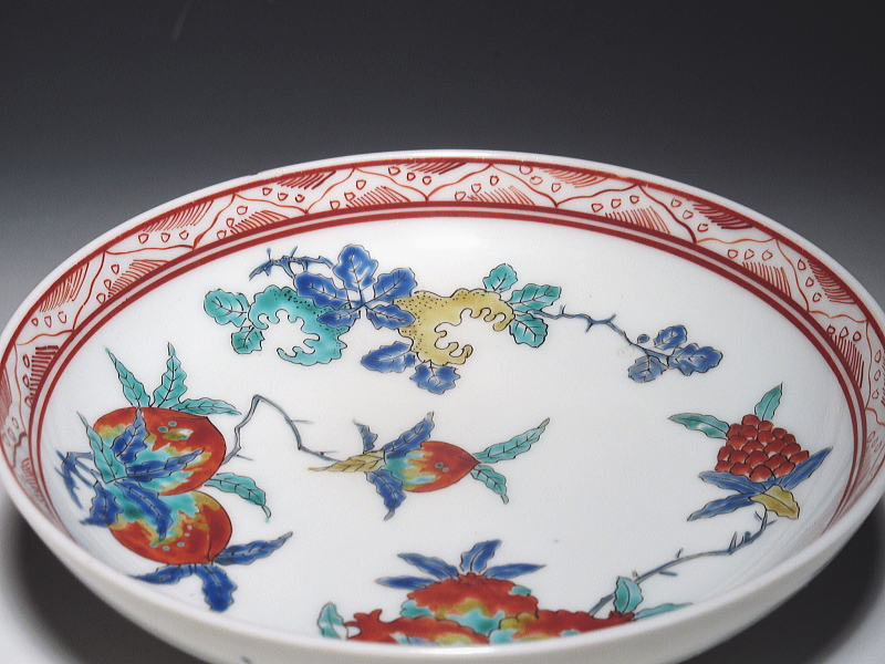 古伊万里 柿右衛門 三果文 五寸皿【延宝】 ｜ 古陶磁 大林師友堂