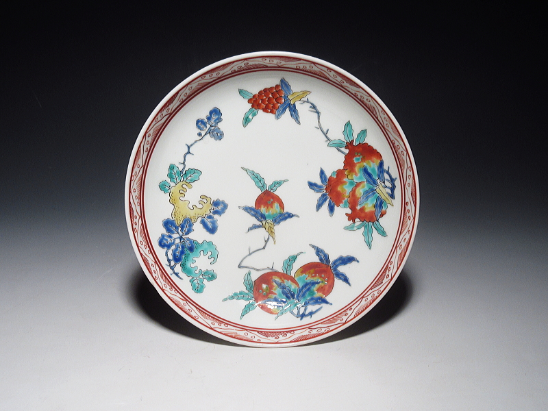 古伊万里 柿右衛門 三果文 五寸皿【延宝】 ｜ 古陶磁 大林師友堂