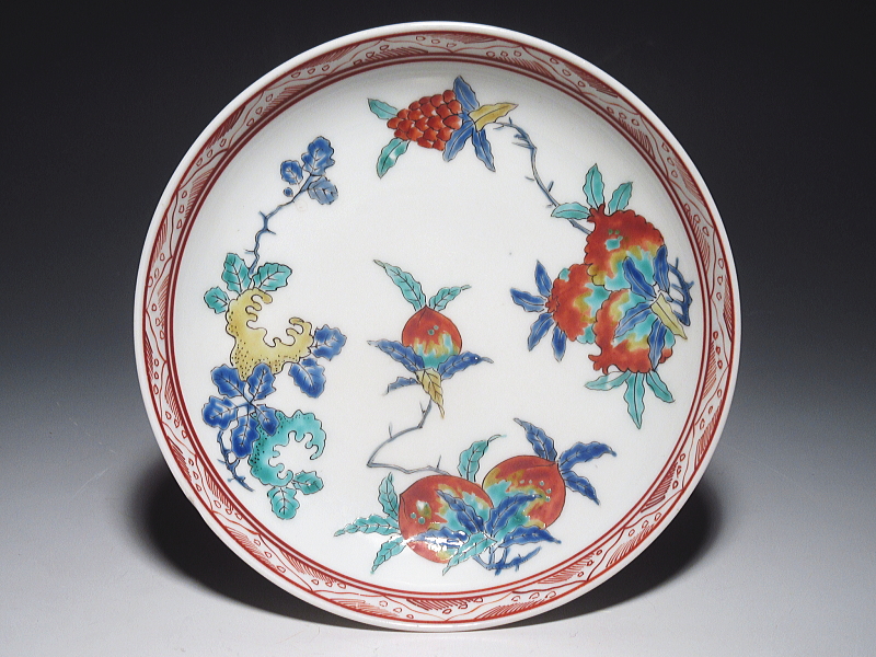 古伊万里 柿右衛門 三果文 五寸皿【延宝】 ｜ 古陶磁 大林師友堂