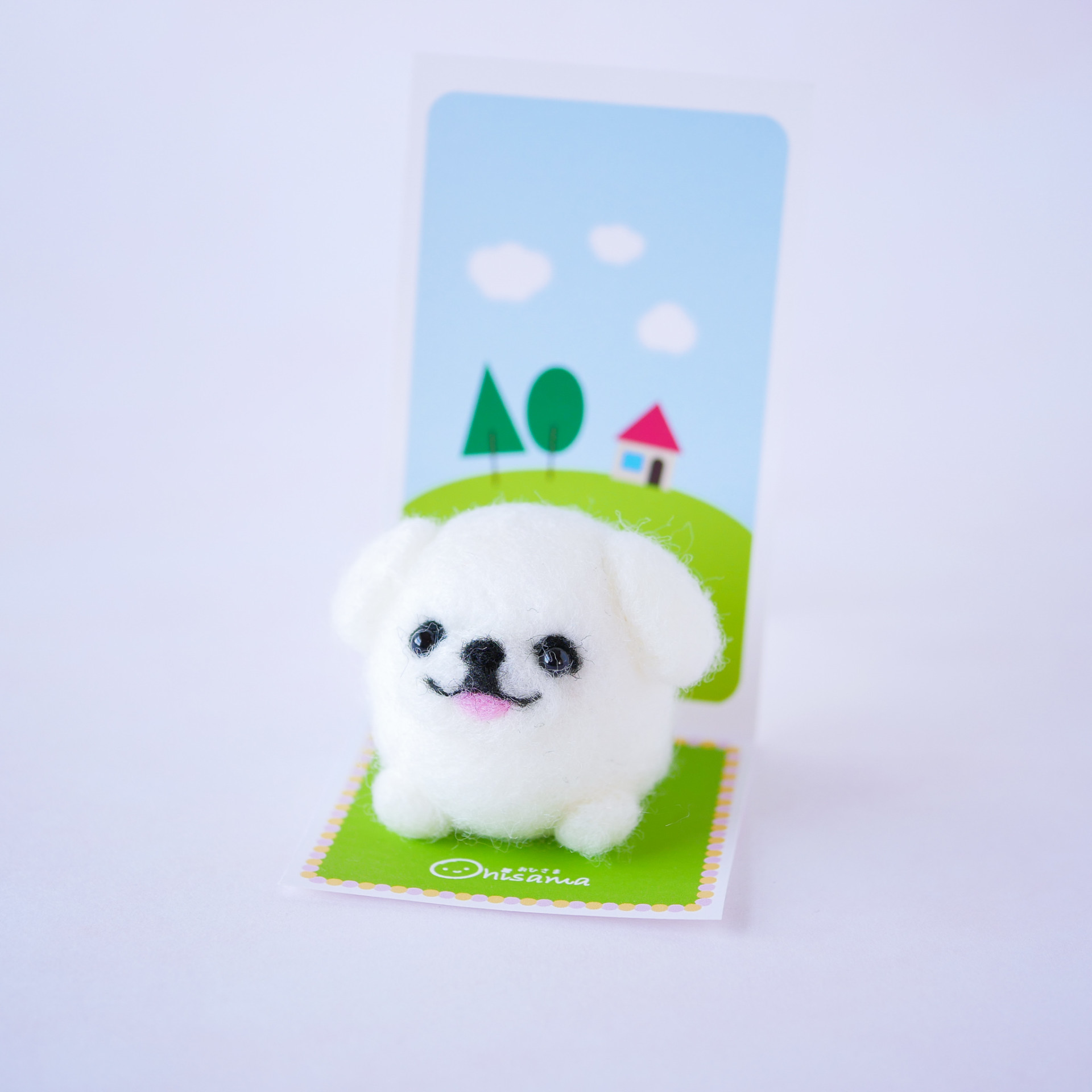 ペキニーズ犬マスコット 手のひらサイズ羊毛フェルト - おひさまフェルト