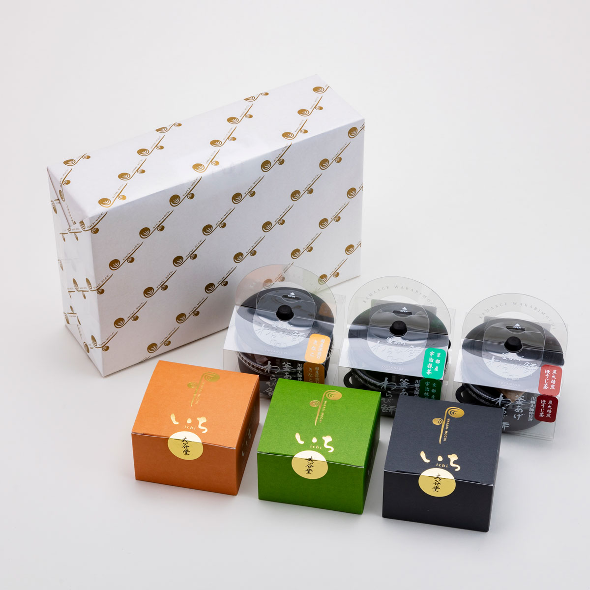 わらび餅・川崎大師 大谷堂 / いち3種ギフトセット（きなこ2個、抹茶2