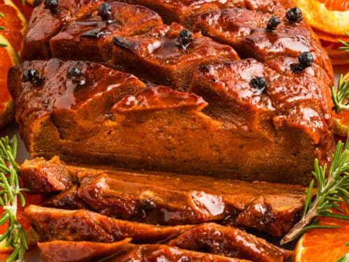 Smoky Vegan Ham with Maple Mustard Glaze | Ooh La La It's Vegan