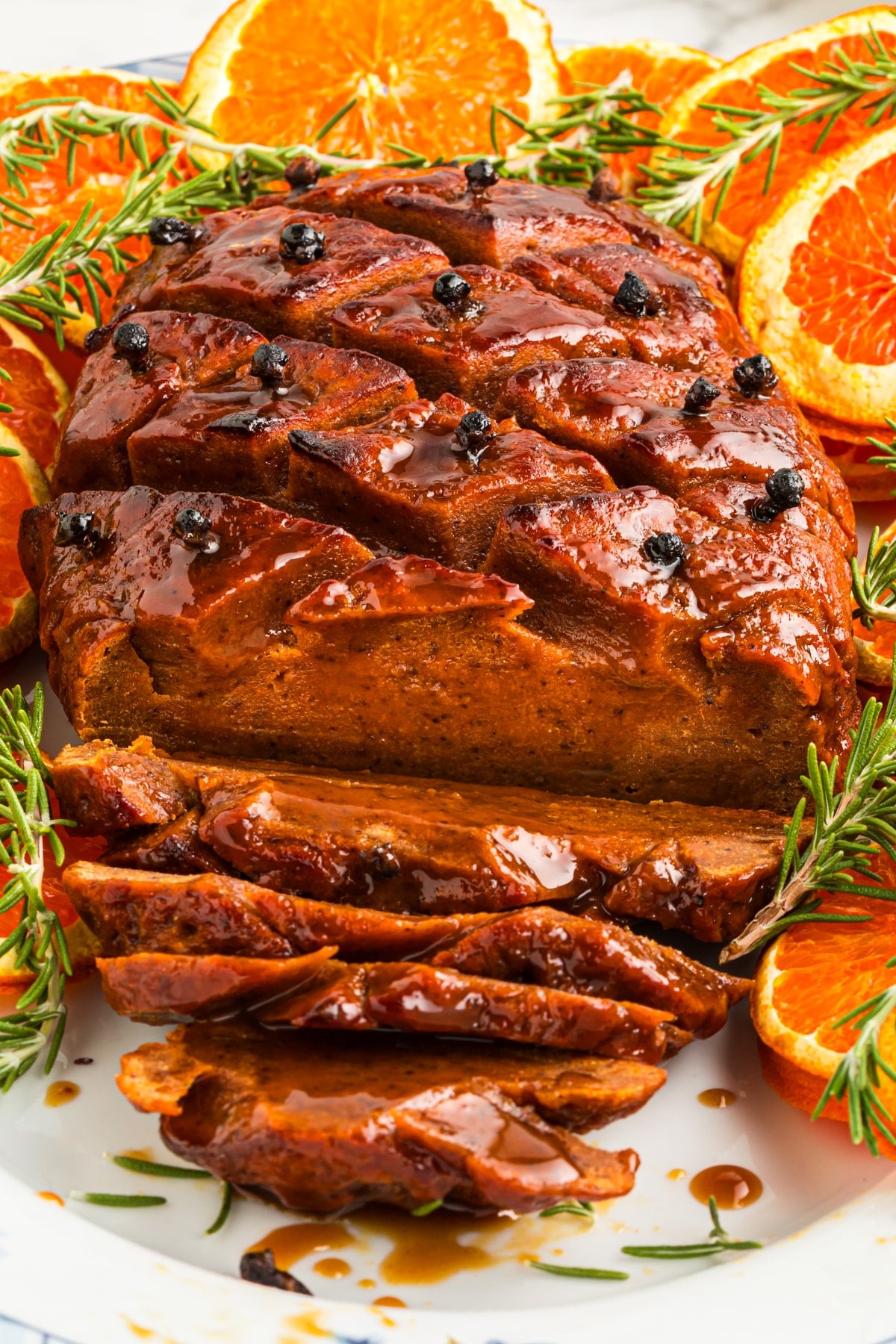 Smoky Vegan Ham with Maple Mustard Glaze | Ooh La La It's Vegan