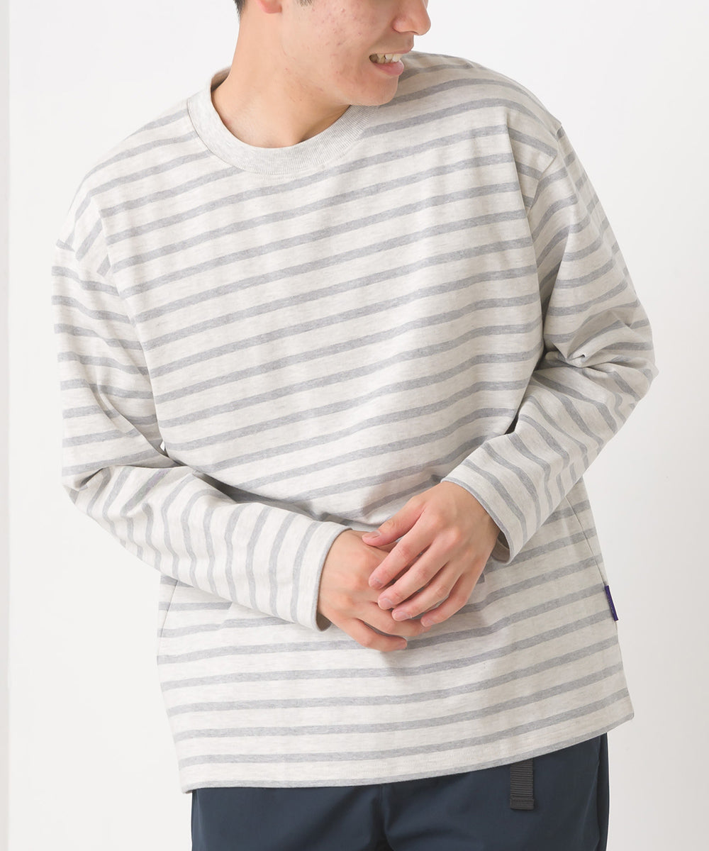 OMNES PURPLE LABEL】メンズ 10番単ボーダー長袖Tシャツ【6124-5481】