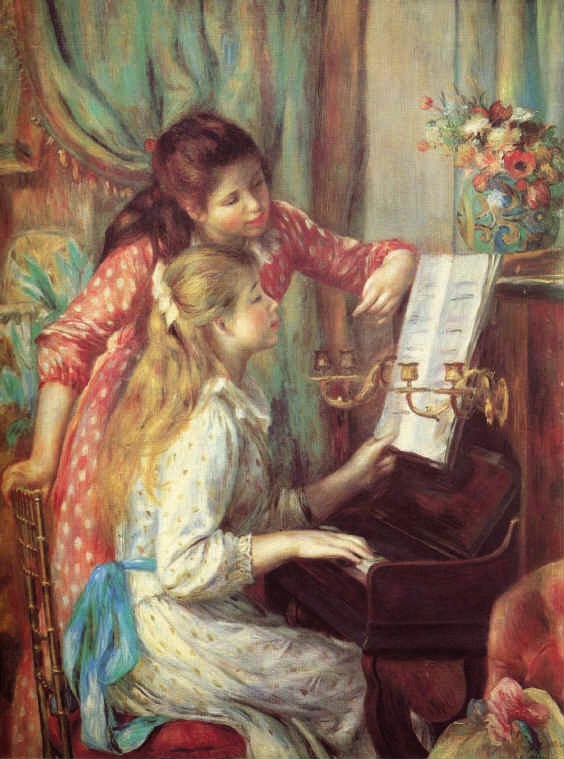 ルノワール「ピアノに寄る少女たち」を超解説！全5枚を紹介