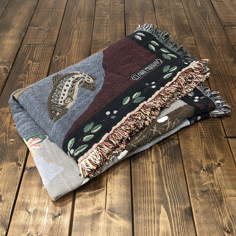 L.L. Bean Cotton Blanket Outdoor Field Pattern エルエルビーン