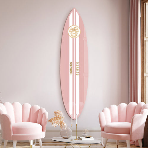 French Surfboard Blush | Fashion Wall Art | Oliver Gal