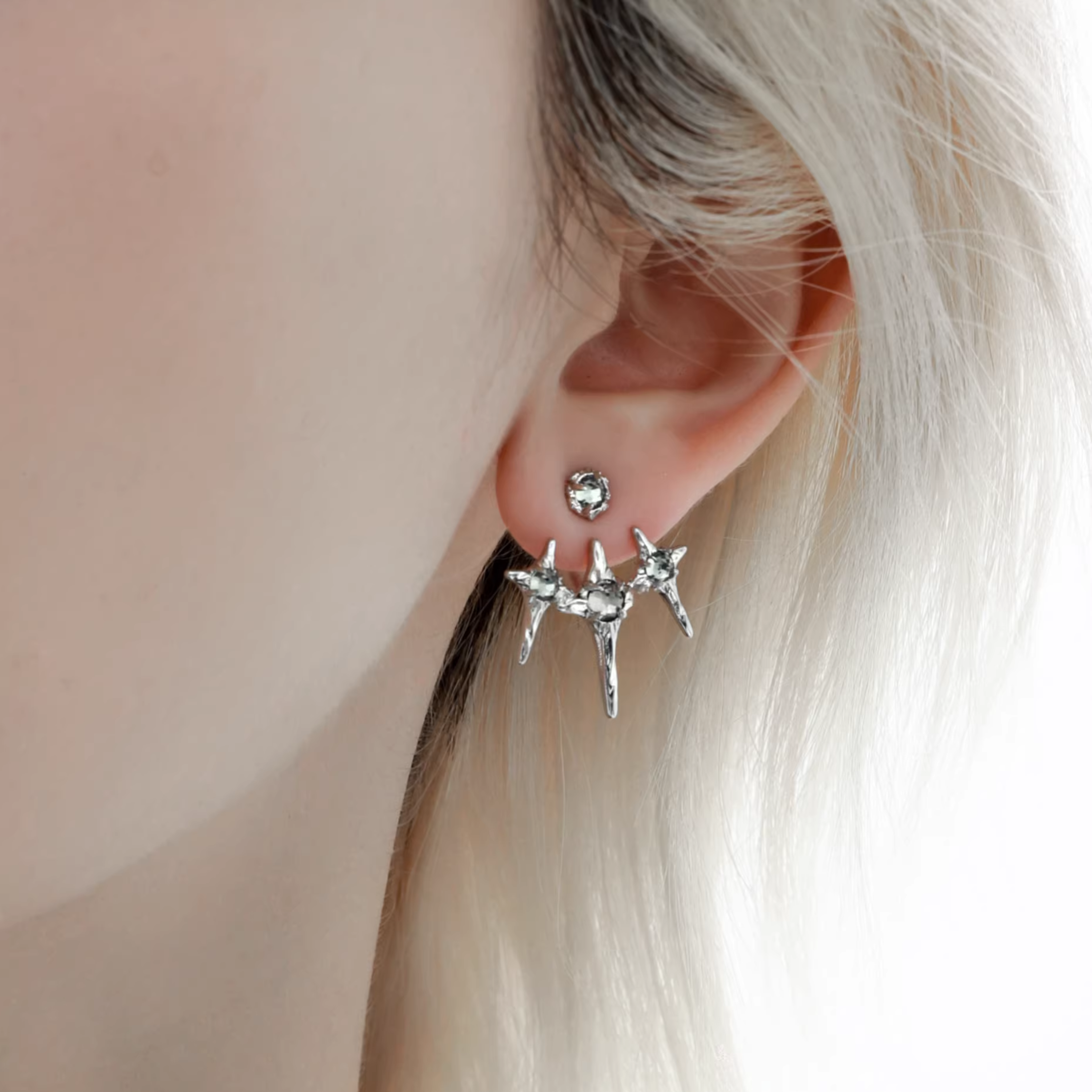 S925 WHITE SILVER PIERCE