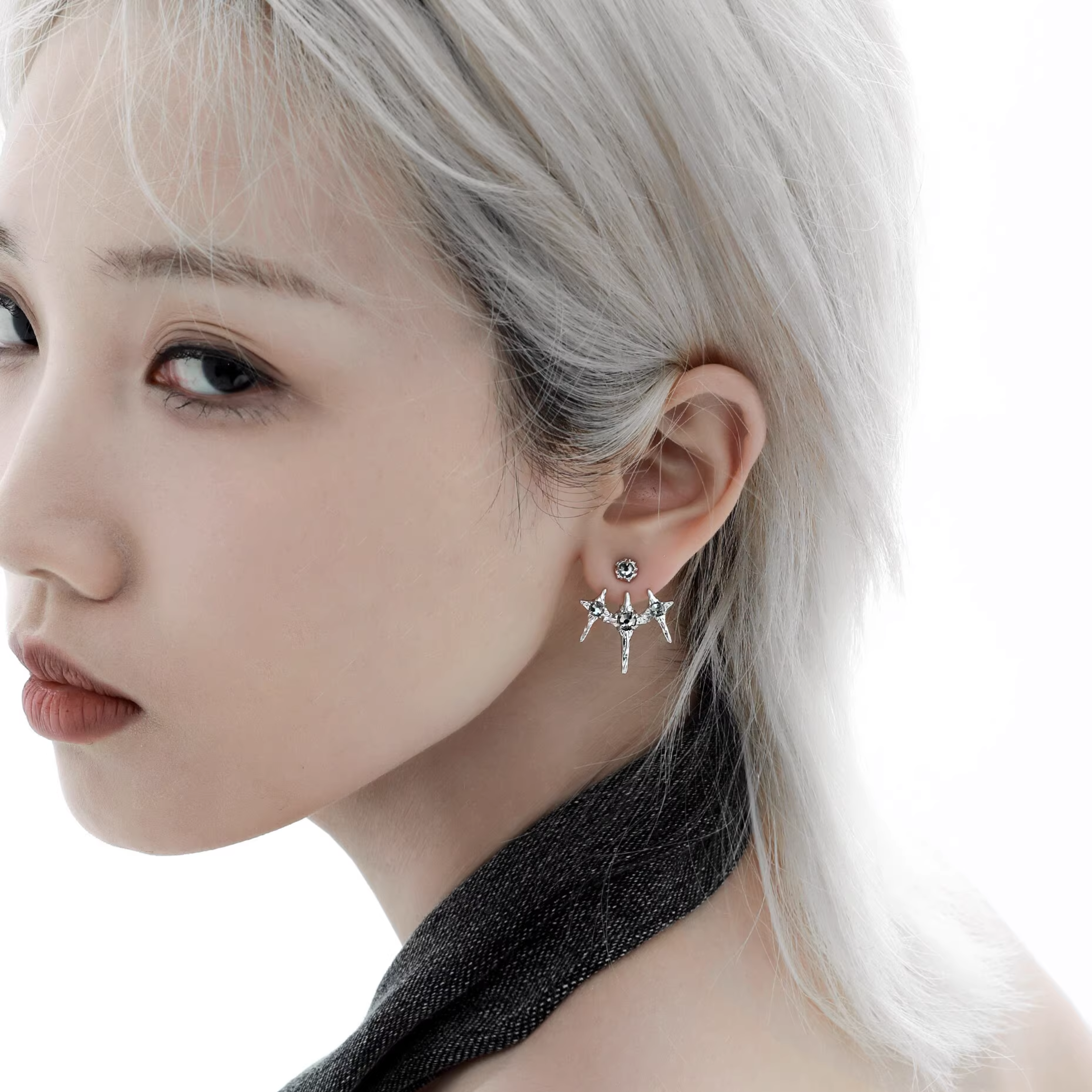 S925 WHITE SILVER PIERCE