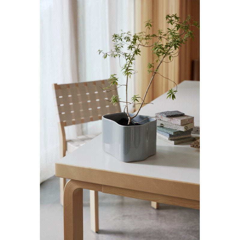 Shop the Artek Aalto Planter - Small Light Grey Gloss at One52