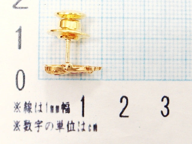 豪華!!18金!!天然ルビー フクロウデザイン ピンブローチ・タイタック