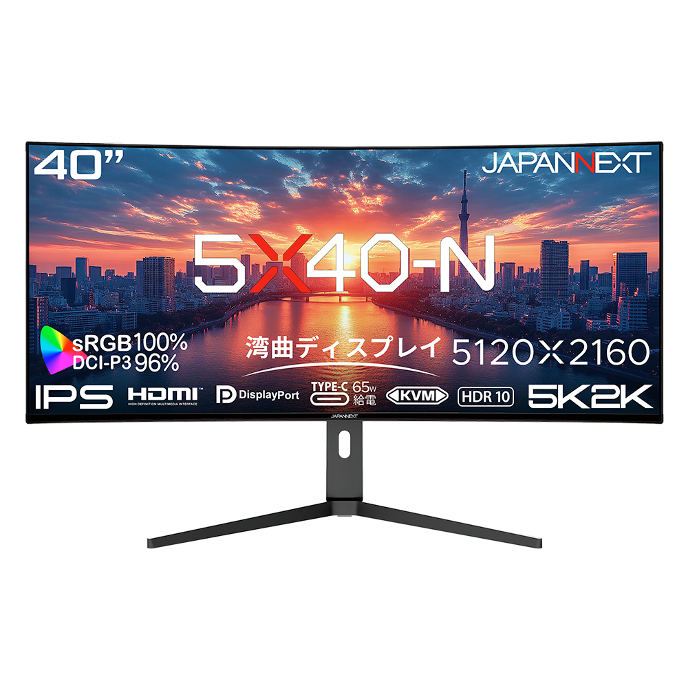 5120×2160 pxの40インチウルトラワイド液晶「JAPANNEXT JN-5X40-N」が