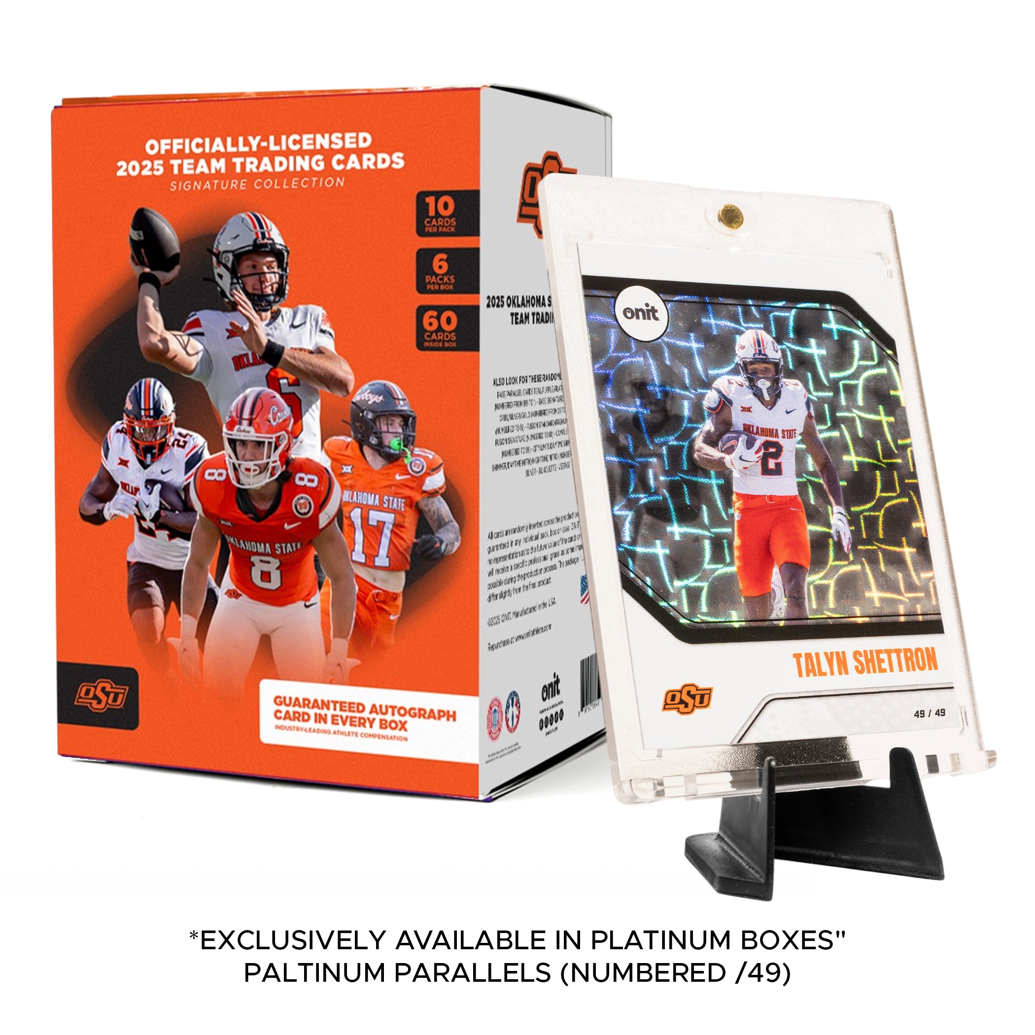 Oklahoma State University Football 2025 Trading Cards - Platinum Box
