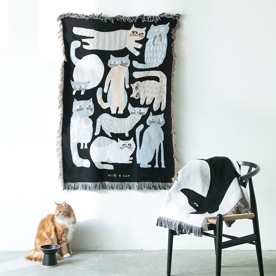 &CAT | Multi Blanket “nekomoyou” 坪井香保里 90cm x 130cm｜【公式