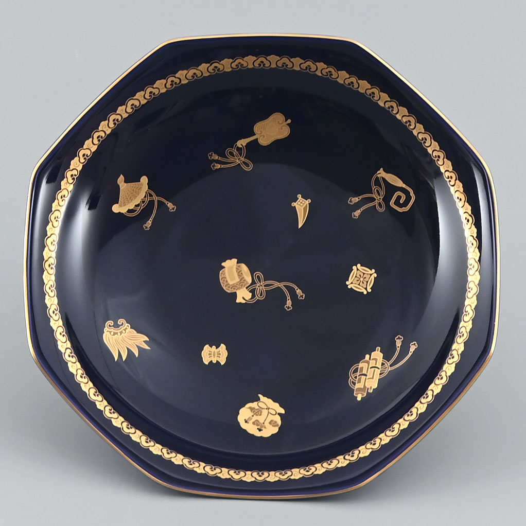 ルリ宝づくし）八角皿|有田焼の老舗-香蘭社オンラインショップ