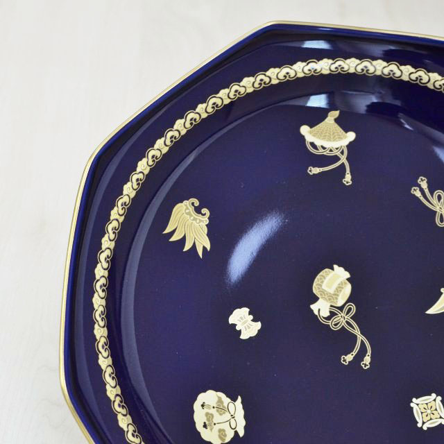 ルリ宝づくし）八角皿|有田焼の老舗-香蘭社オンラインショップ