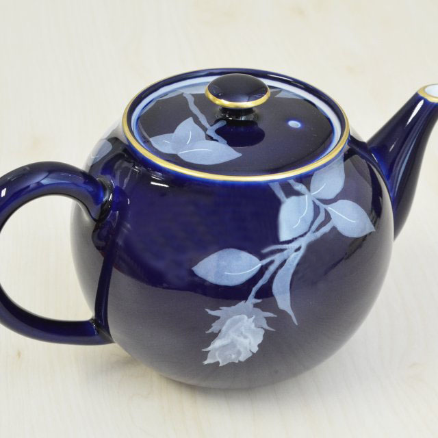 ルリ薔薇）有田焼 二人用茶器セット|有田焼の老舗-香蘭社オンライン