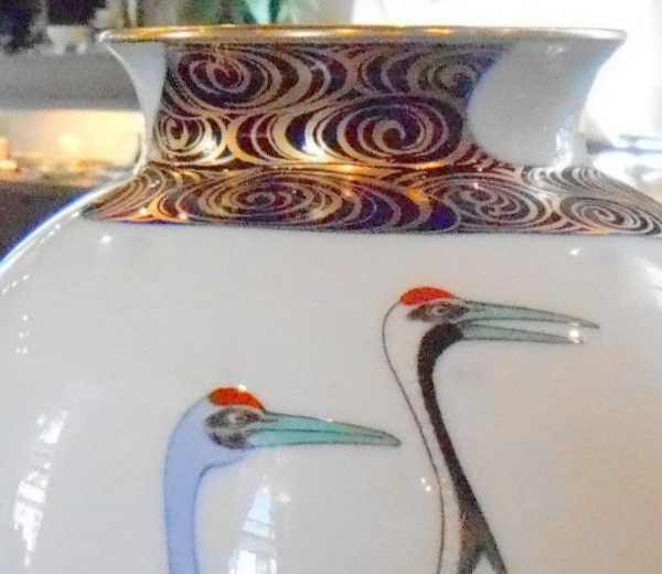 光琳鶴）花瓶|有田焼の老舗-香蘭社オンラインショップ