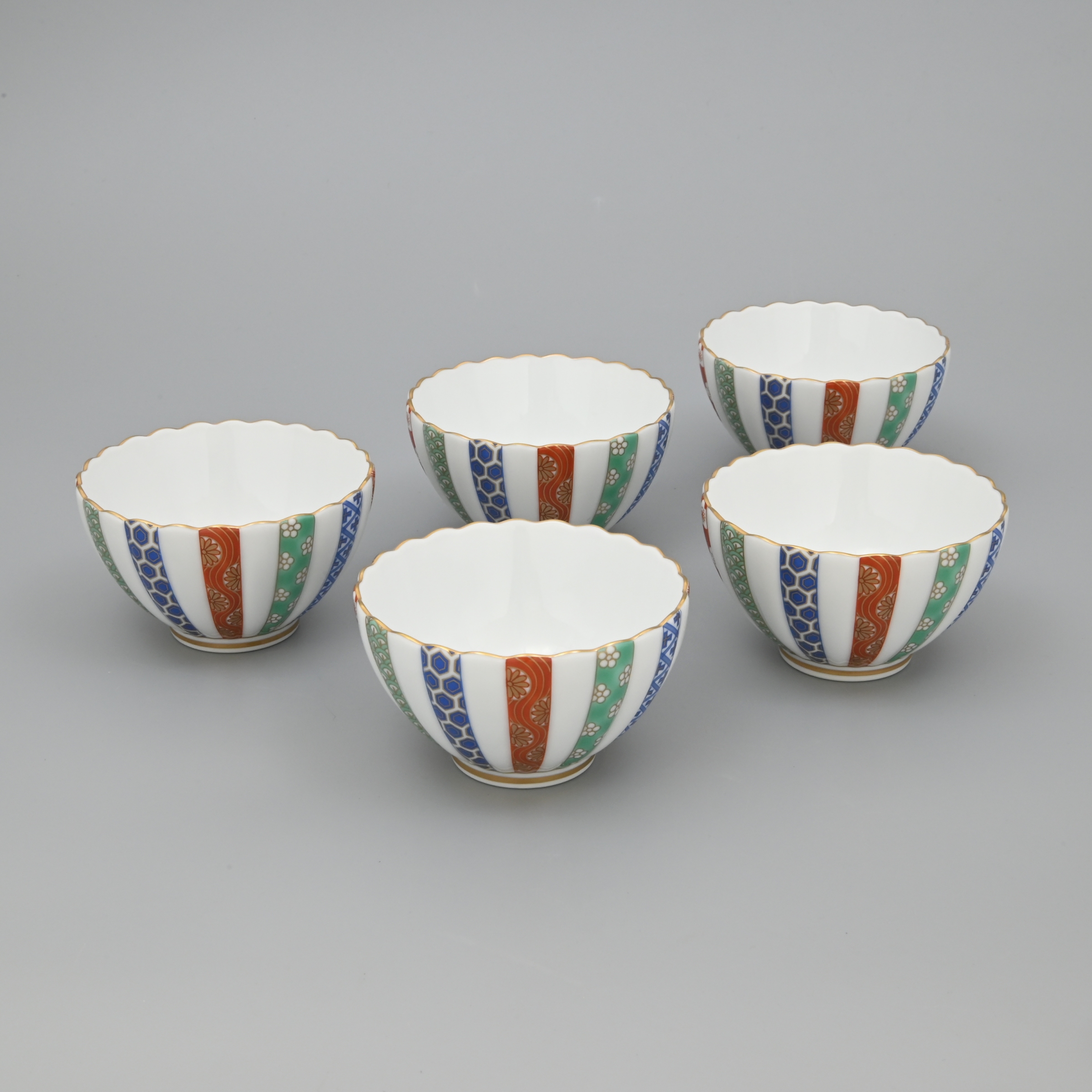 三色地紋）小鉢セット|有田焼の老舗-香蘭社オンラインショップ