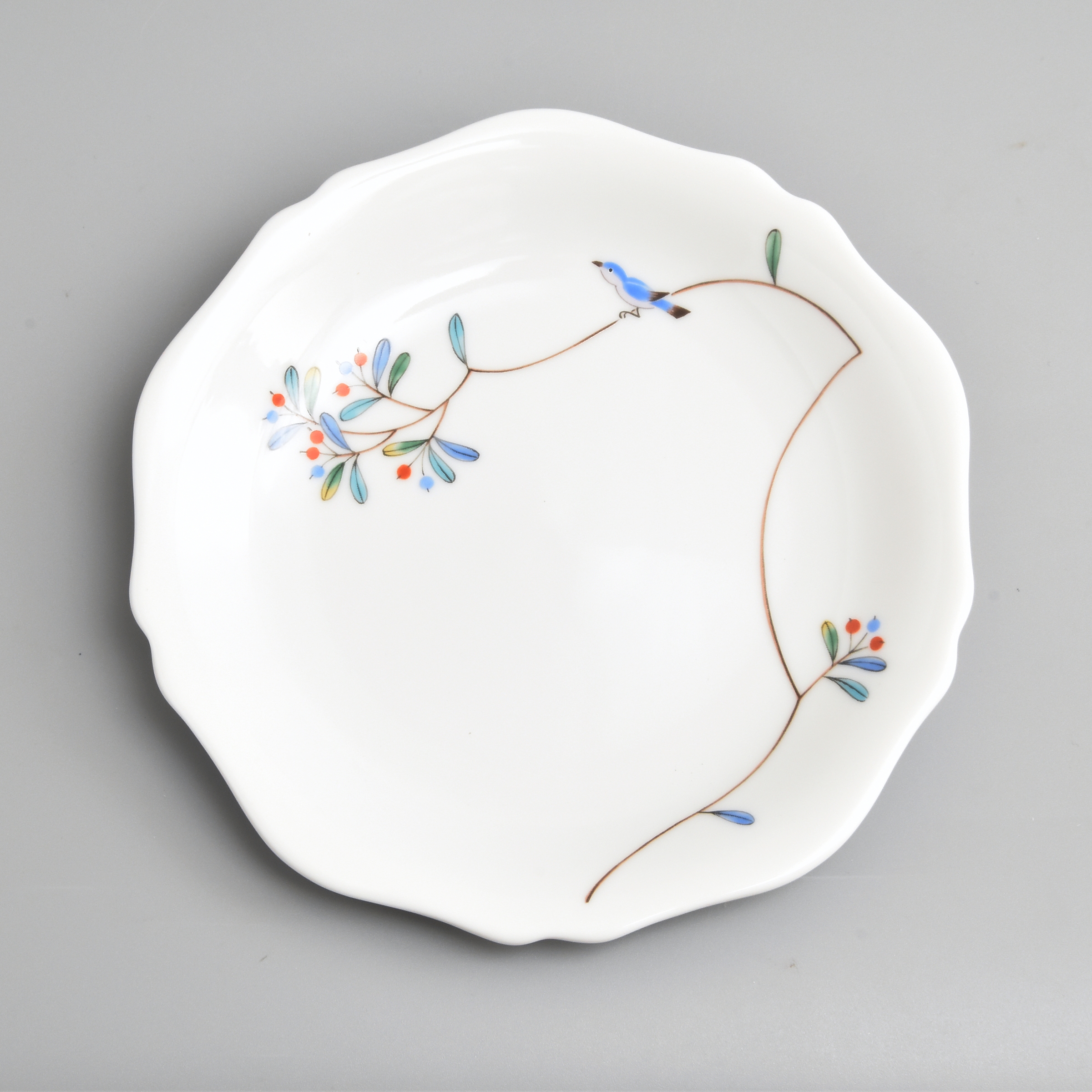 小鳥の詩）取分皿5枚セット（径16cm）|有田焼の老舗-香蘭社オンライン