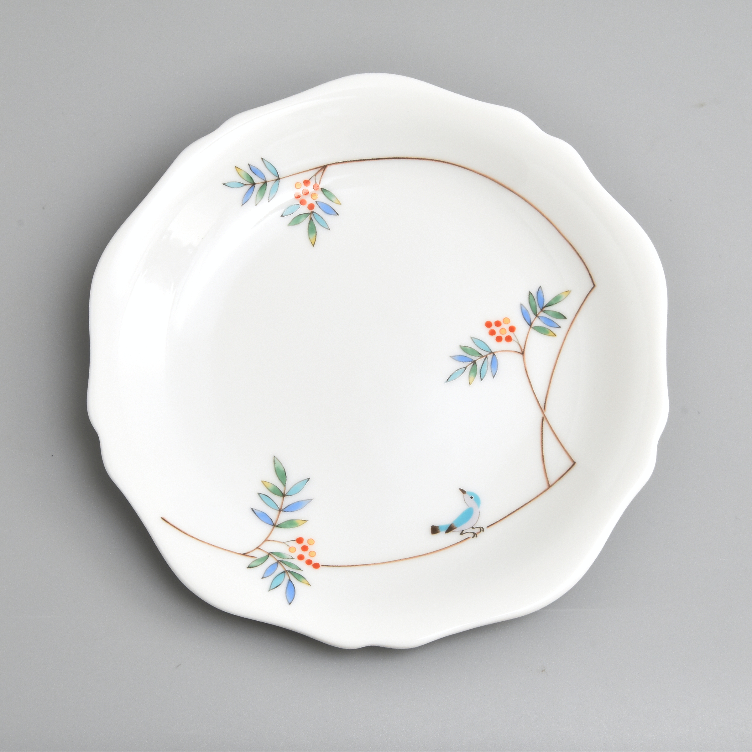 小鳥の詩）取分皿5枚セット（径16cm）|有田焼の老舗-香蘭社オンライン