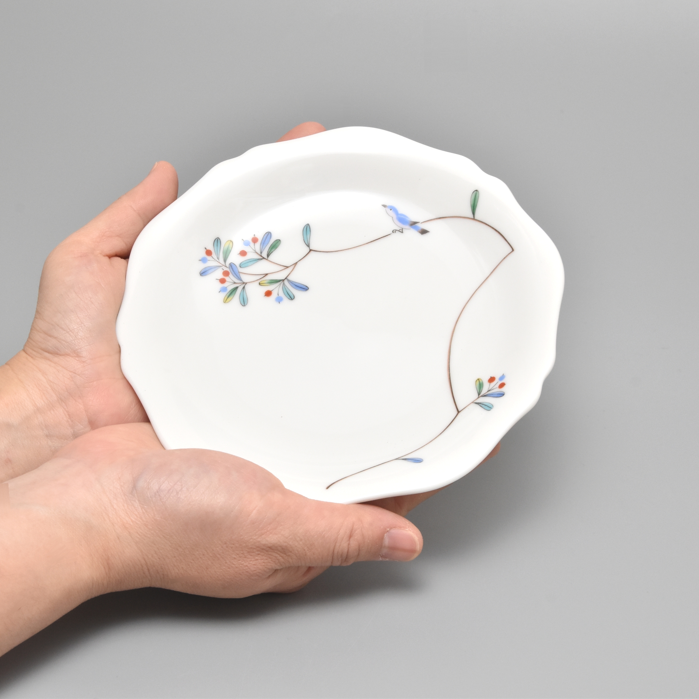 小鳥の詩）取分皿5枚セット（径16cm）|有田焼の老舗-香蘭社オンライン