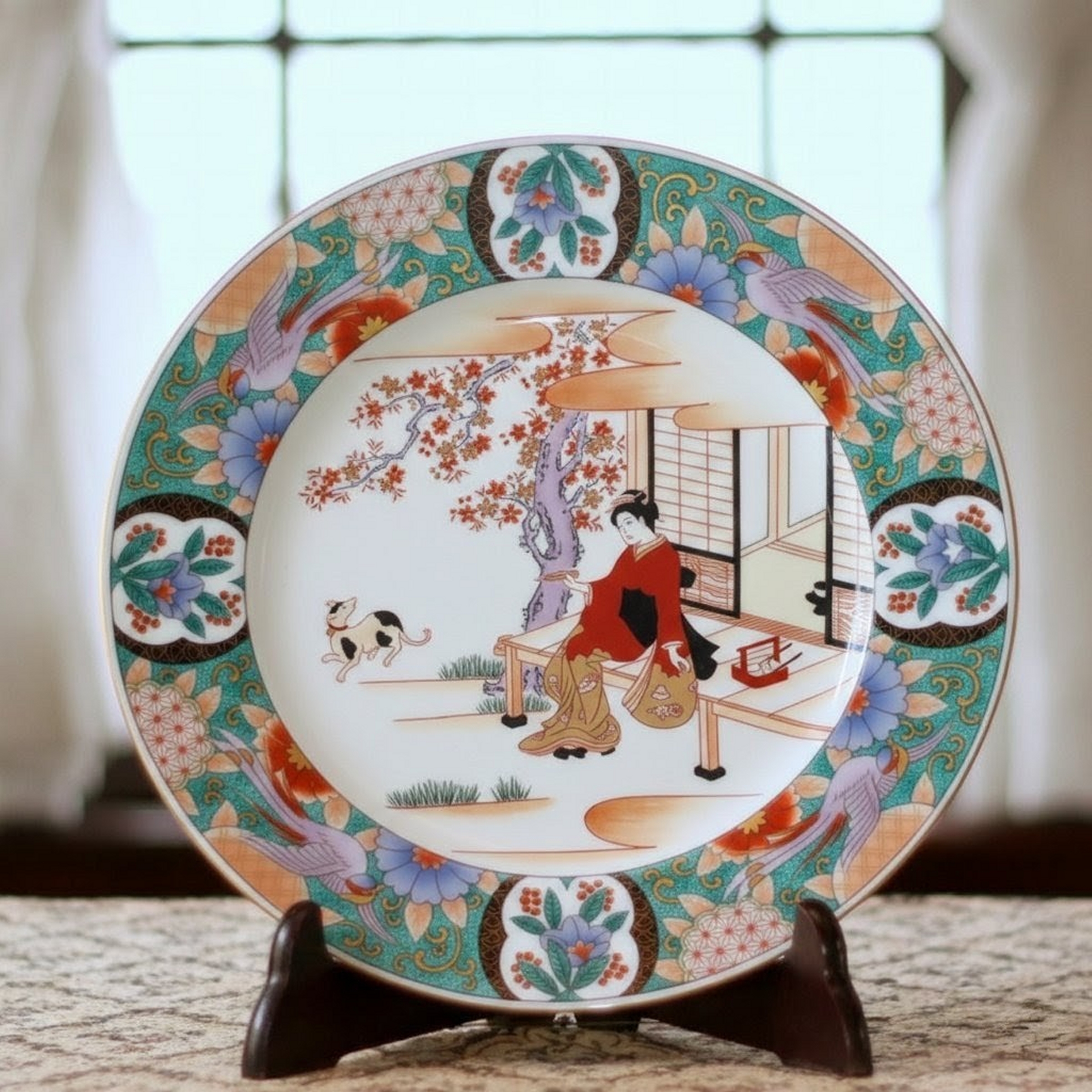 有田焼,飾り皿，インテリア，美人画（歌奴）|有田焼の老舗-香蘭社