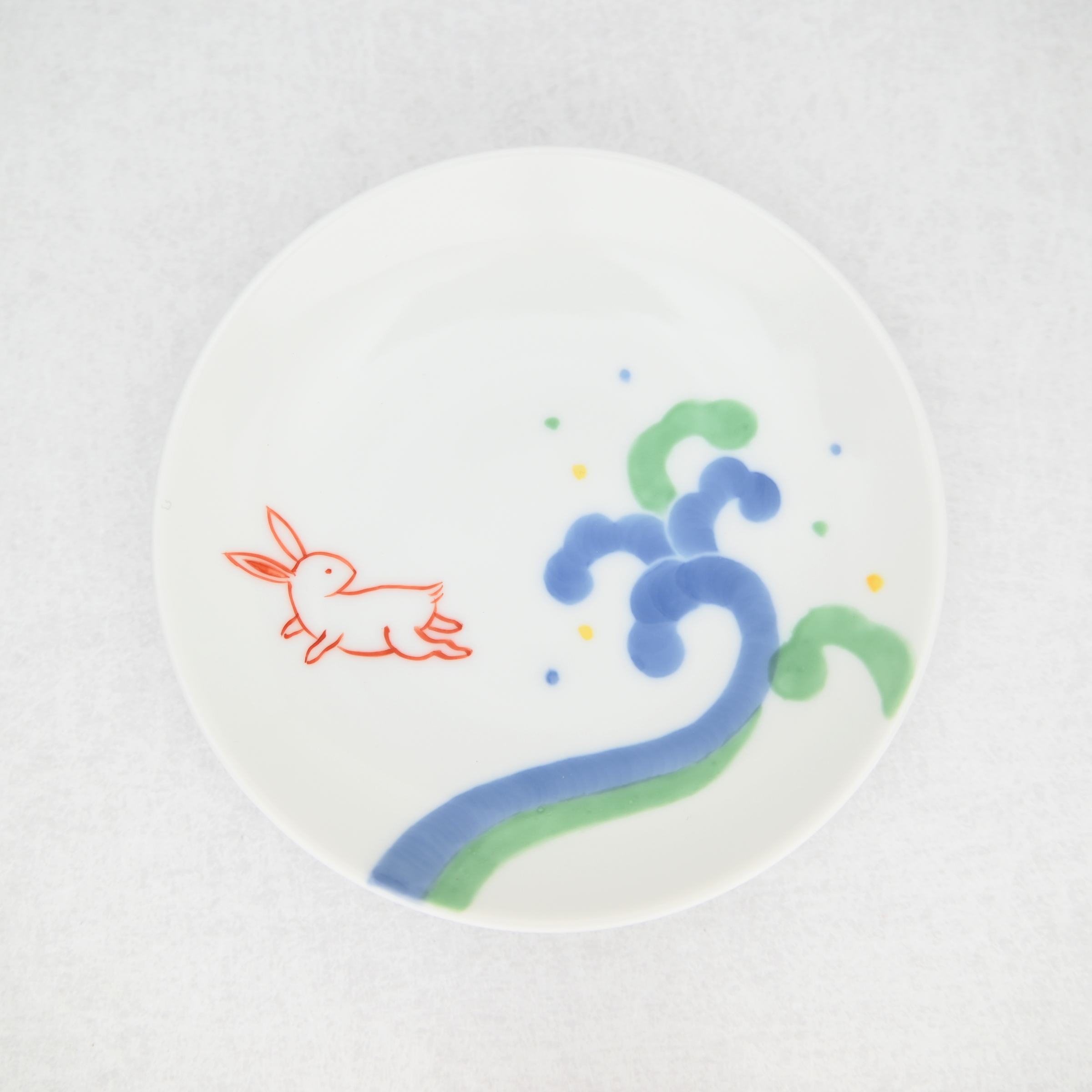 波うさぎ）小皿|有田焼の老舗-香蘭社オンラインショップ