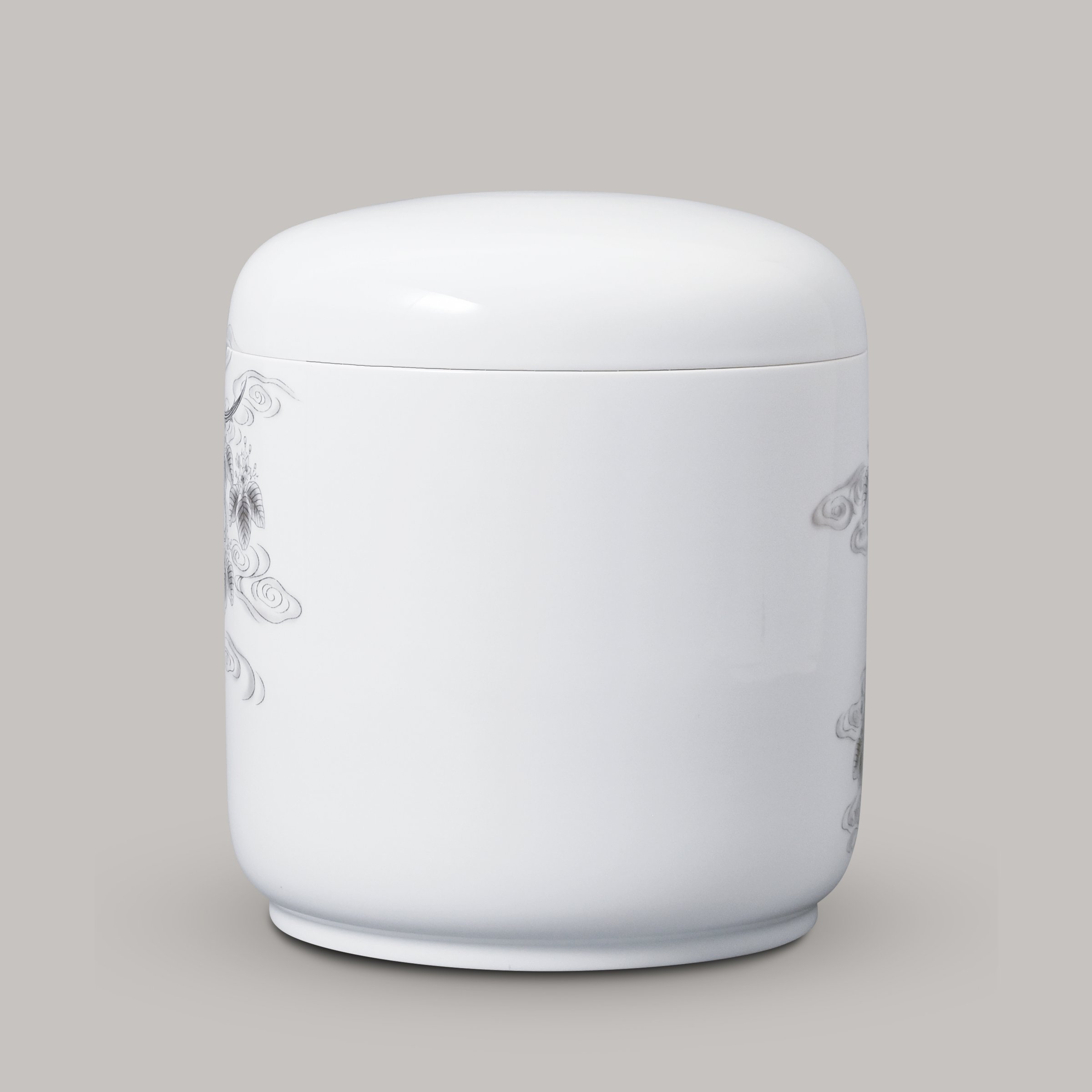 瑞雲桐鳳凰文）筒型5寸骨壺|有田焼の老舗-香蘭社オンラインショップ