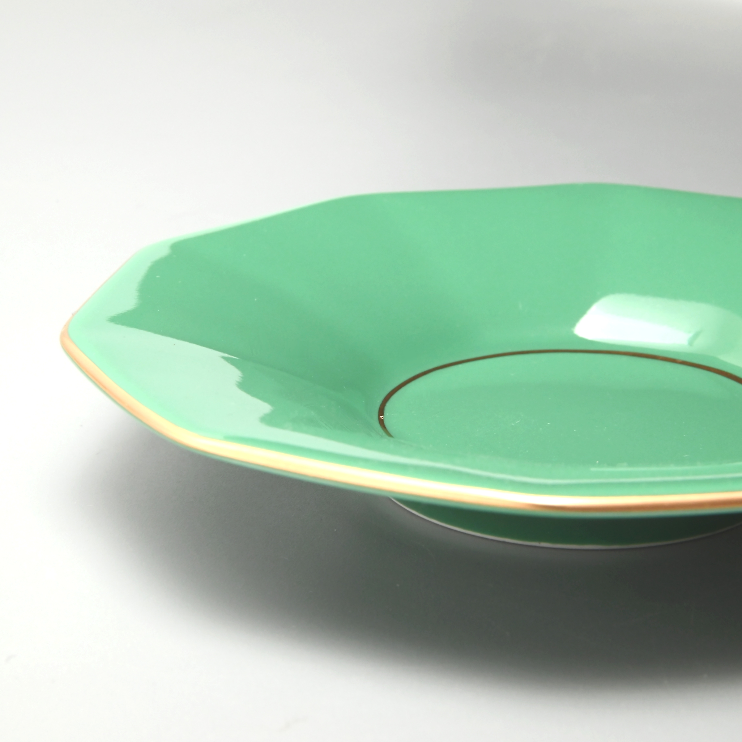 グリーン）十角形茶托セット|有田焼の老舗-香蘭社オンラインショップ