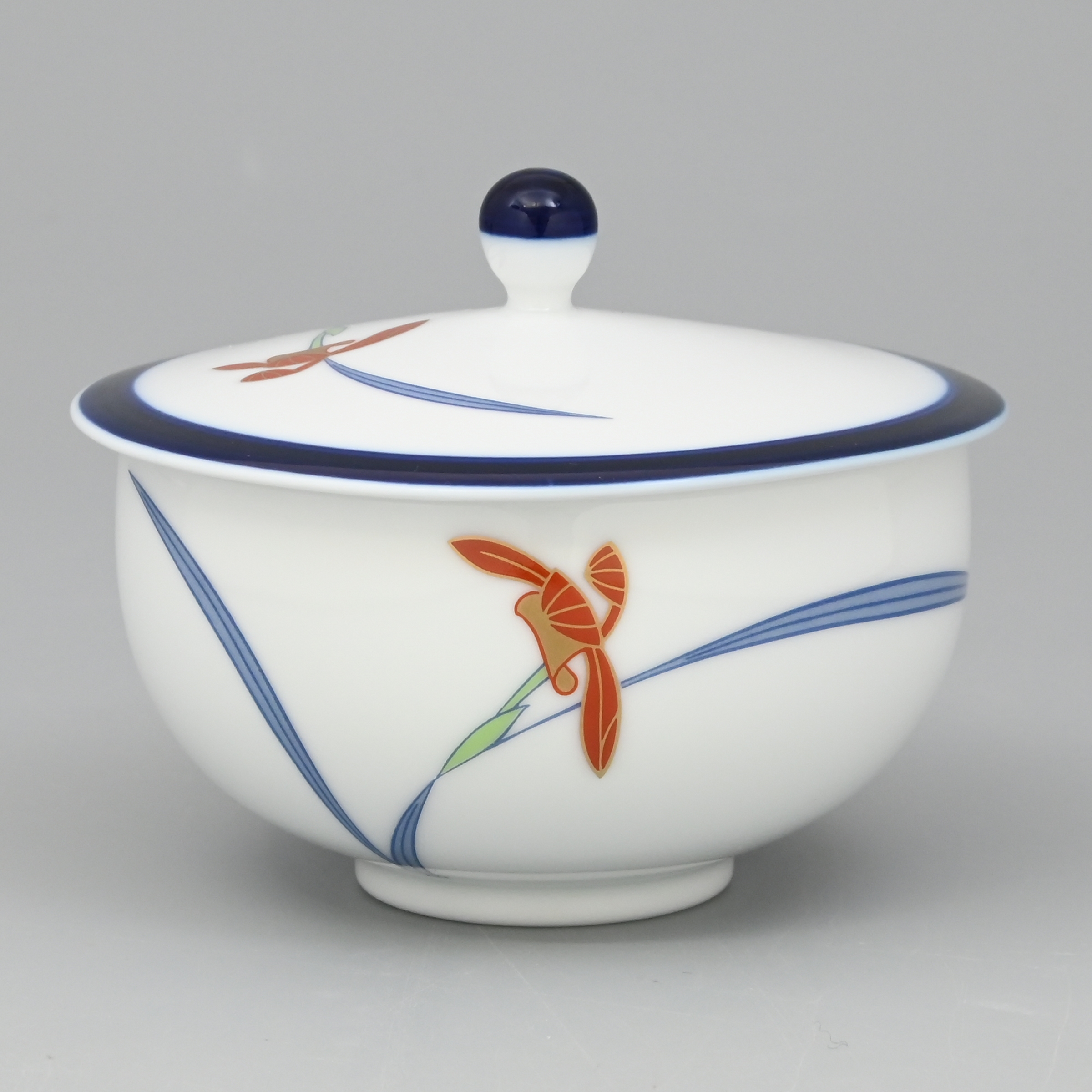 オーキッドレース） 蓋付湯のみ5客セット|有田焼の老舗-香蘭社