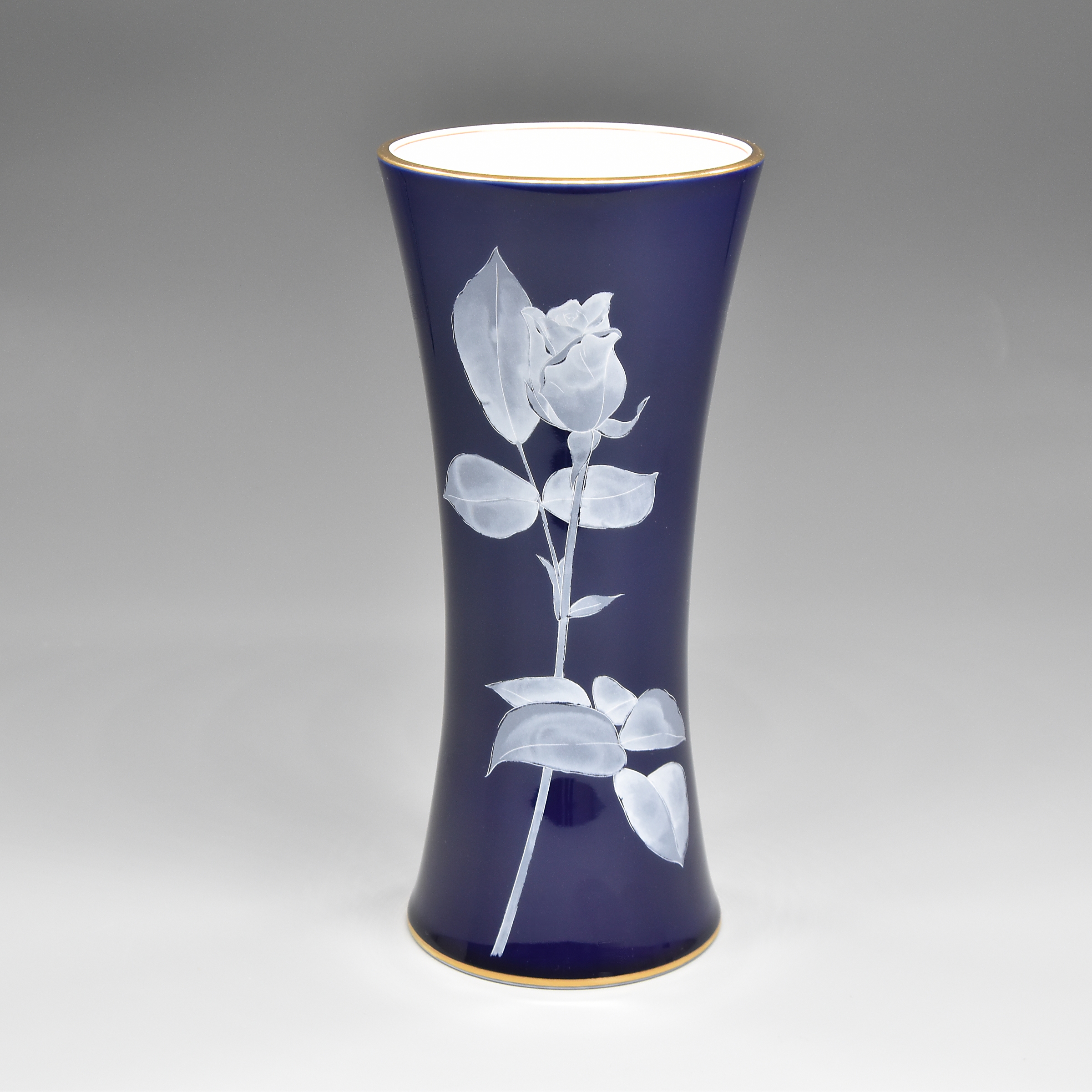 ルリローズガーデン）花瓶|有田焼の老舗-香蘭社オンラインショップ