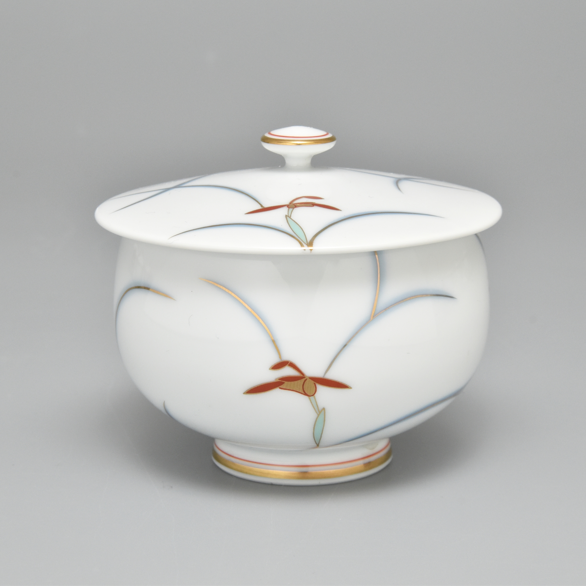 蘭）蓋付湯のみ5客セット|有田焼の老舗-香蘭社オンラインショップ