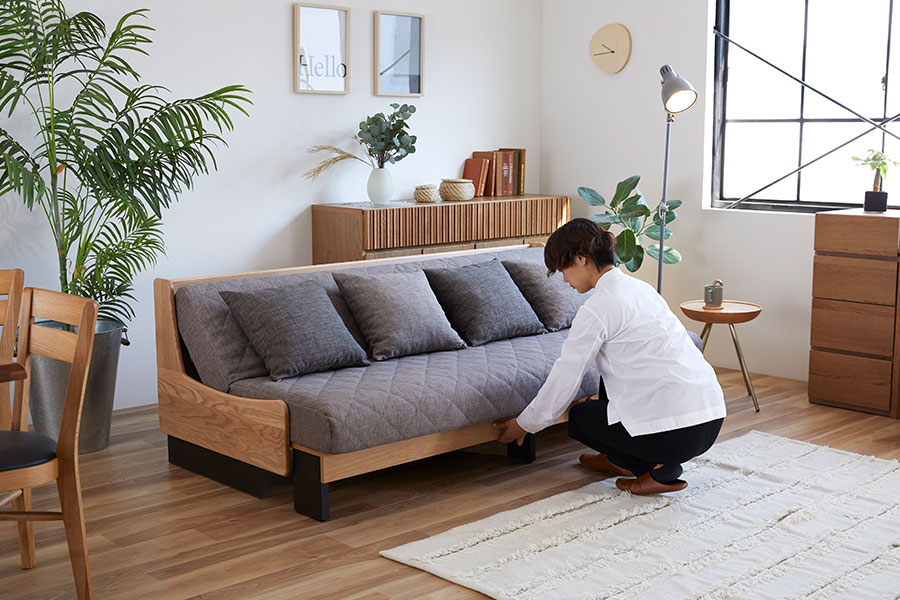 モーブル ソファベッド ドロシーⅡ200｜家具の通販ならかねたやオンライン