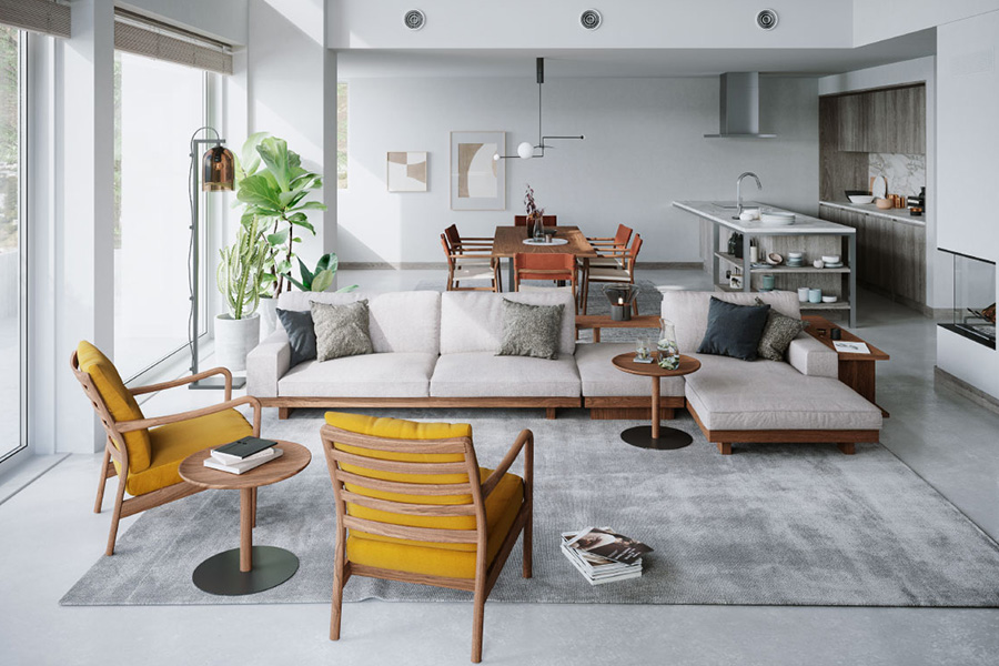 マスターウォール デニッシュソファ 3シーター180｜家具の通販なら