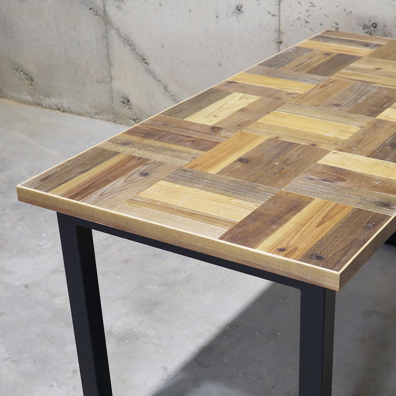 限定商品】チェックデザイン／インダストリアル無垢材テーブル – DREAM