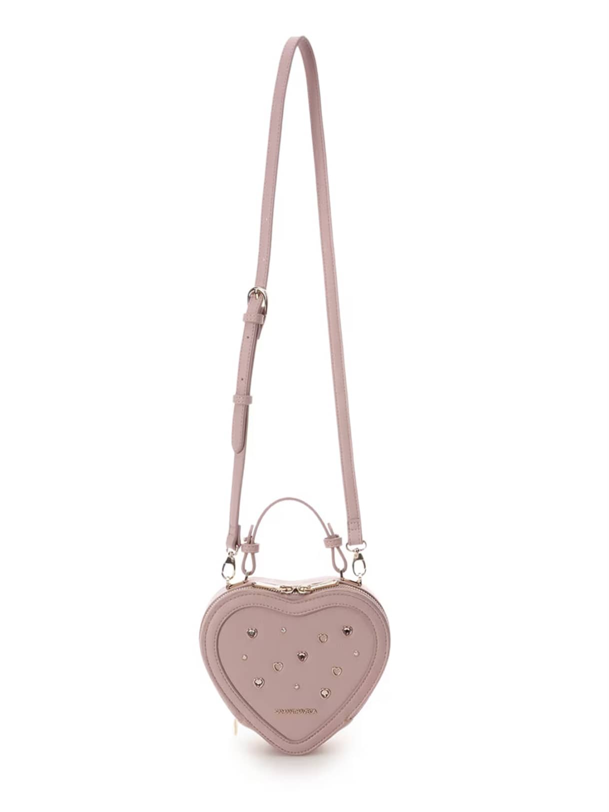 ビジューハート型ショルダーバッグ【ピンク】(ピンク)｜ サマンサベガ